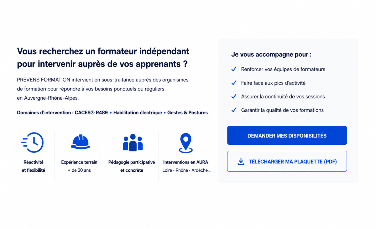 Partenariat organismes de formation - Prévens Formation